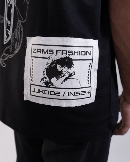Toji 002 / JJK / Patched Oversized T-Shirt - Image 5