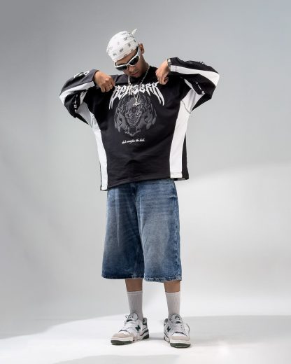 SKULL KNIGHT / BERSERK / OVERSIZED RAGLAN FULL SLEEVES T-SHIRT - Image 5