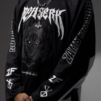 SKULL KNIGHT / BERSERK / OVERSIZED RAGLAN FULL SLEEVES T-SHIRT