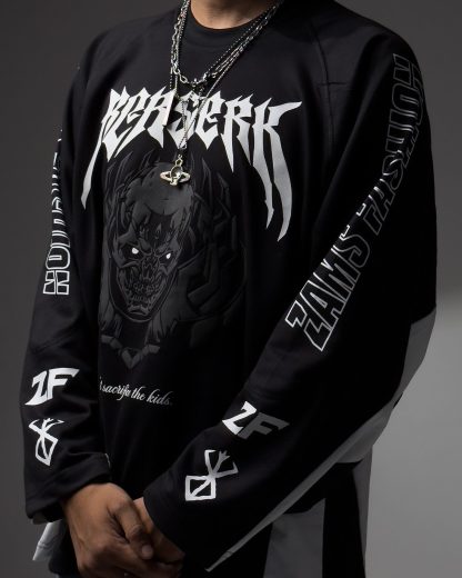 SKULL KNIGHT / BERSERK / OVERSIZED RAGLAN FULL SLEEVES T-SHIRT