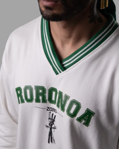 Zoro Vintage / One Piece / V-Neck Sweatshirt - Image 2