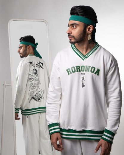 Zoro Vintage / One Piece / V-Neck Sweatshirt - Image 4