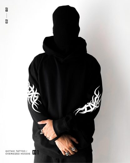 Gothic Tattoo / Oversized Hoodie - Image 2