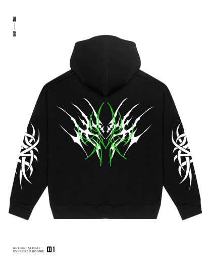 Gothic Tattoo / Oversized Hoodie - Image 5