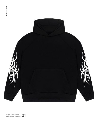 Gothic Tattoo / Oversized Hoodie - Image 6