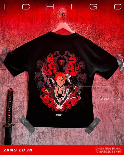 Ichigo True Bankai / Bleach / Oversized T-shirt - Image 4