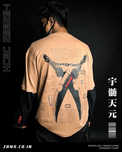 Tengen Uzui / Demon Slayer / Oversized Doctor Sleeves T-Shirt - Image 4